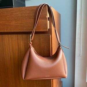 Polene Umi shoulder bag in cognac brown MSRP $390